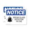 Signmission Glass Break Detector In Use Sign With Symbol, 5 in W x Rectangle, Vinyl Decal OS-2PACK-NS-D-35-L-13106 - alternate 1